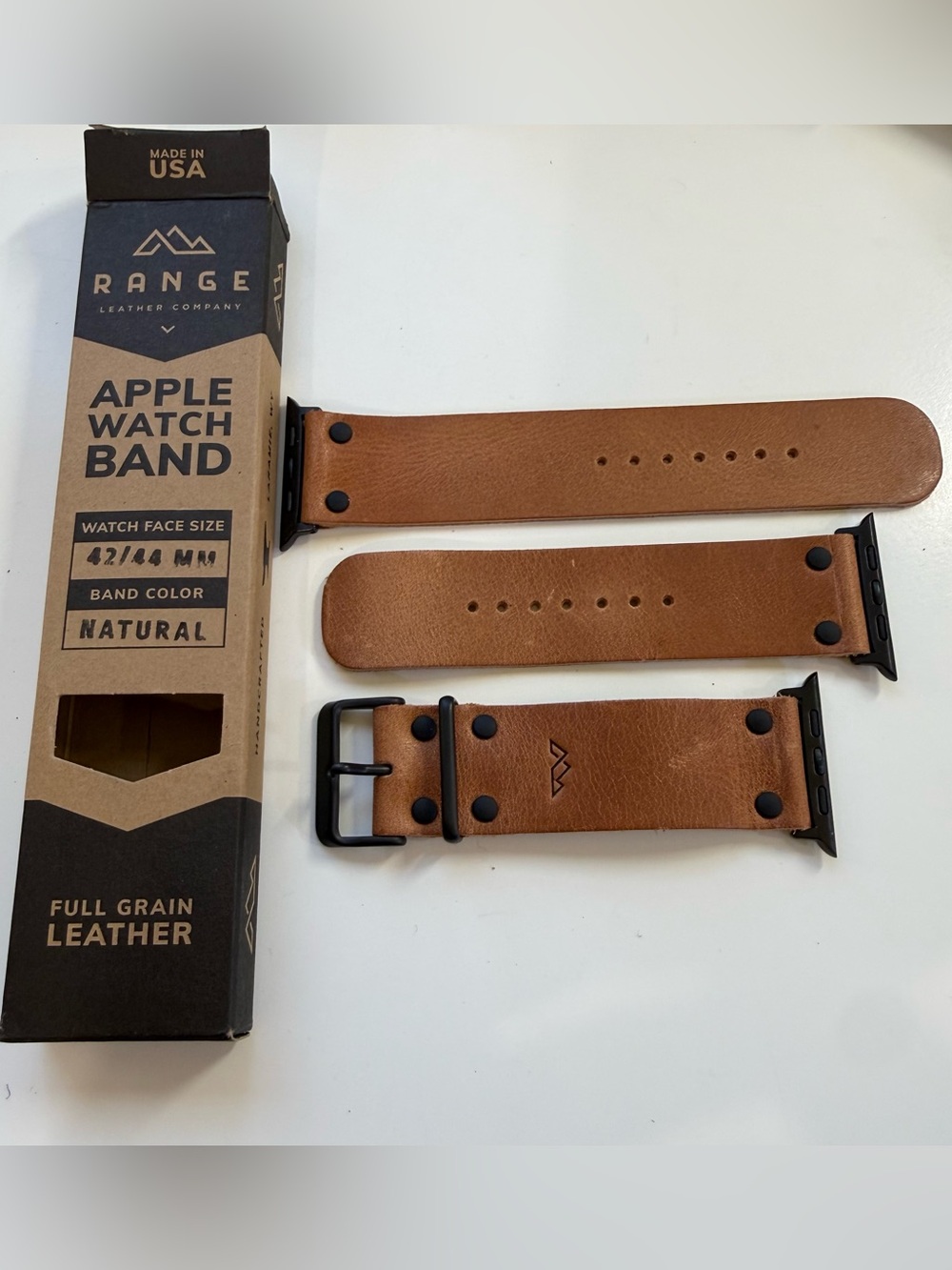 Range Leather Co. Full Grain Leather Apple Watch Band - 42/44mm NIB